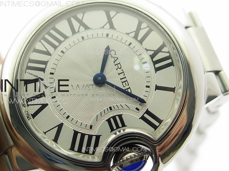 Ballon Bleu 33mm SS V20F 1:1 Best Edition White Textured Dial on SS Bracelet Gen Cal.157 Quartz